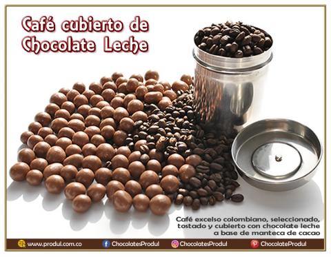 Café cubierto de chocolate