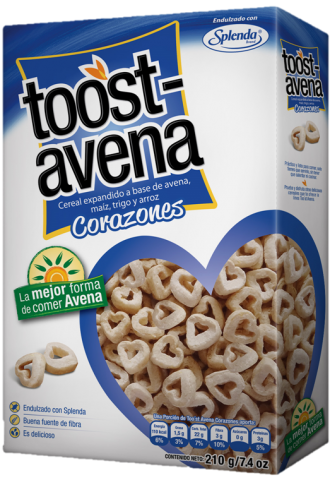 CEREAL TOOST AVENA CORAZÓN 210GR X 12UN