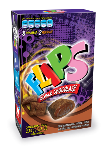CEREAL FLIPS DOBLE CHOCOLATE 220GR