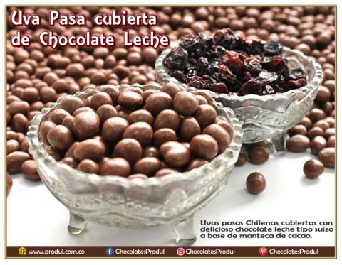 Uvas pasas cubiertas de chocolate