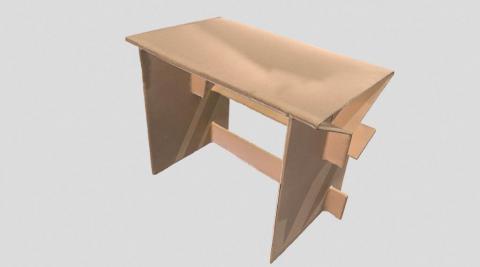 Escritorio de cartón corrugado