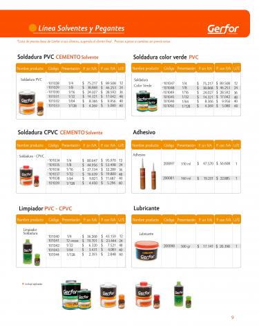 SOLVENTES Y PEGAMENTOS PVC Image