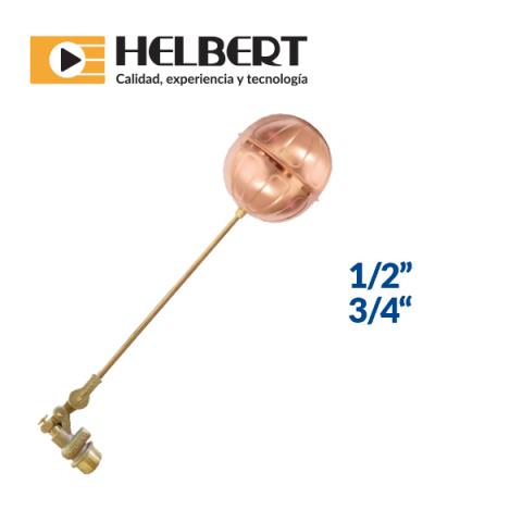 Brass float valve whit male thread and copper ball Image