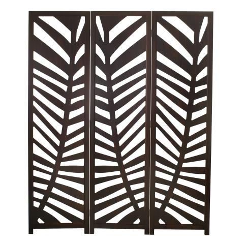 PANEL ROOM DIVIDER LIA VEINED WENGE WOOD SCREEN Image