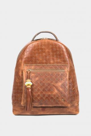 VELEZ Leather Backpack for Women - Floral Stylish Image