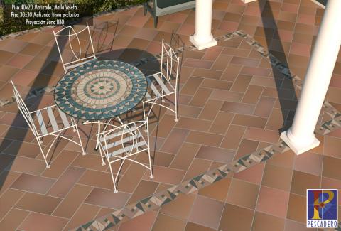 Clay floor tile 40x20 exclusive line Image