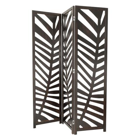 PANEL ROOM DIVIDER LIA VEINED WENGE WOOD SCREEN Image