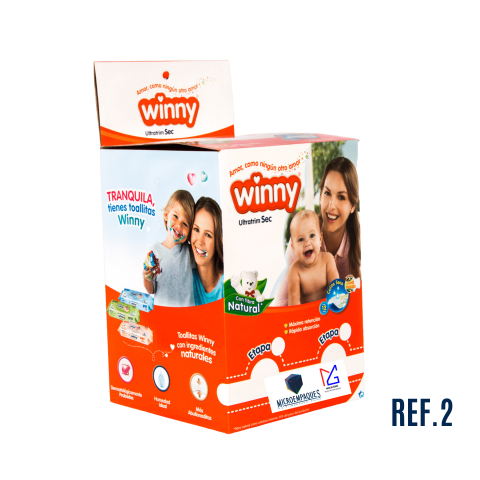 Diaper Dispenser, Cookie Dispensers, and Corrugated Boxes with Lithographic Printing Image