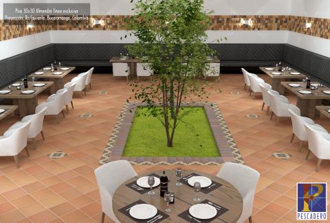 Clay floor tile 30x30 exclusive line Image