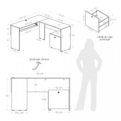 DESK IN L Image