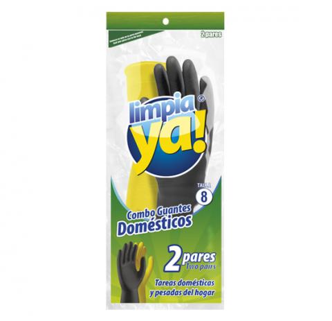 Combo Limpia YA black and yellow gloves. Image