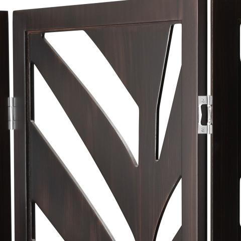 PANEL ROOM DIVIDER LIA VEINED WENGE WOOD SCREEN Image