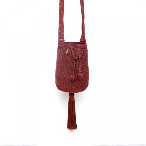 Bolso de tela de mano con asas estilo bambú para mujer. Al por mayor B2B