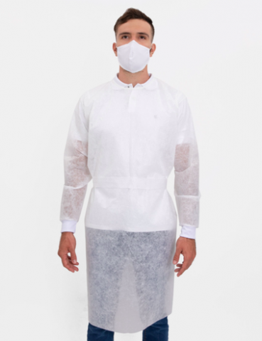 Disposable Surgical Gown with Rib Knit Cuffs Image