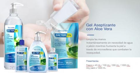 ANTIBACTERIAL GEL AND SPRAY ALOE VERA BACTERION Image