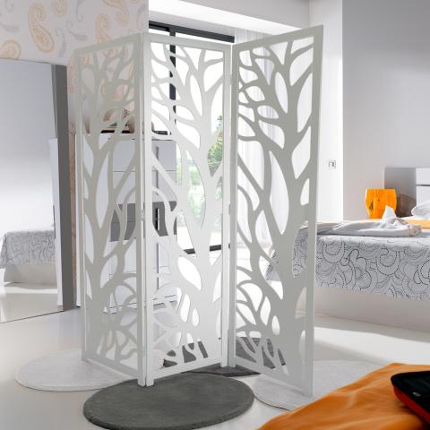PANEL ROOM DIVIDER WHITE TREE SCREEN Image