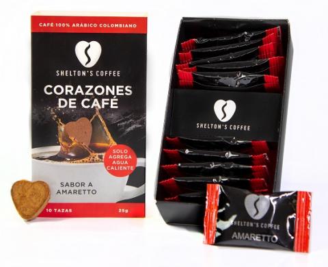 Flavoured Coffee Hearts - Amaretto Flavour Image