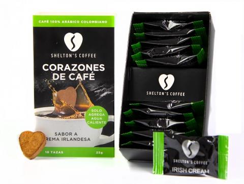 Flavoured Coffee Hearts - Irish Cream Flavour Image