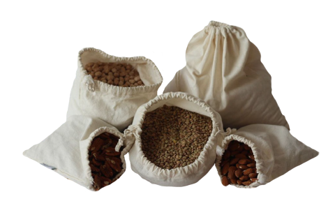 Muselin grocery shopping produce bags Image