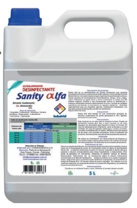 Sanity alfa disinfectant ultracleaner 5L - 20L Image