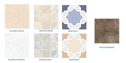 Bathroom floor and wall tiles Image