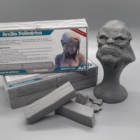 TRADITIONAL GRAY POLYMER CLAY 500 grams Image