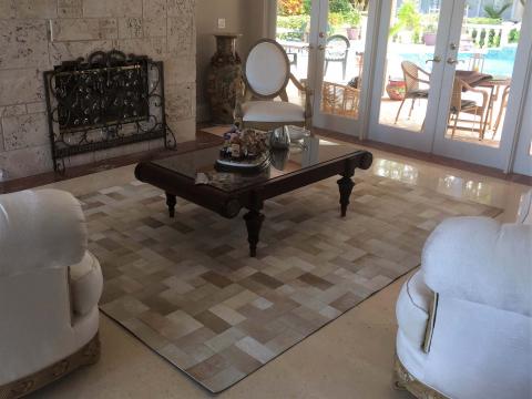 Cowhide patchwork rugs Image