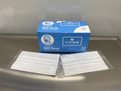 Ultrasound Sealed Three Layer Disposable Face Mask Image
