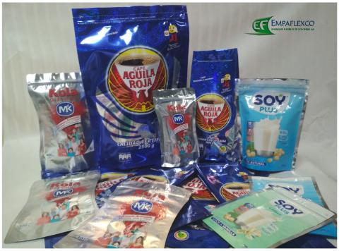 Sheets (rolls) and bilaminate or trilaminate bags to pack drugs and foods. Image