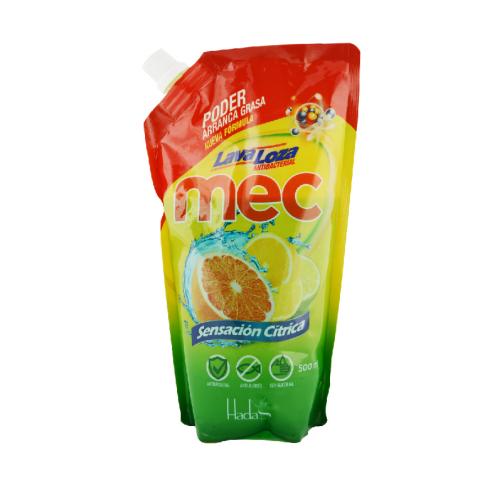 Mec® Citrus Sensation Antibacterial Liquid Dishwasher Doypack x 500ml Image