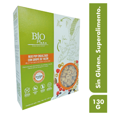 Millet pop caramelized with yacón syrup Image