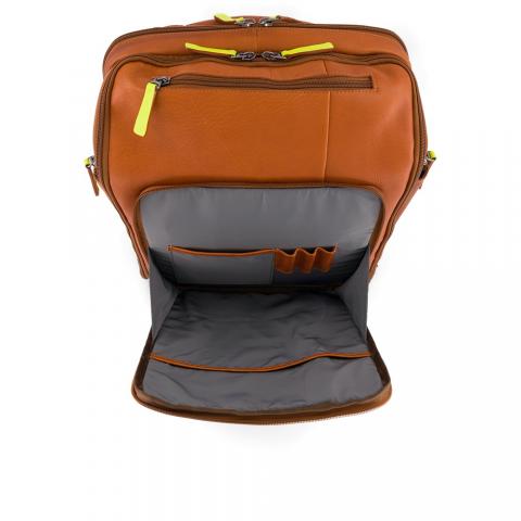 Genuine Leather Backpack for school, office, travel or a rapidly growing use among Dads as the Perfect Diaper Bag for Men Image