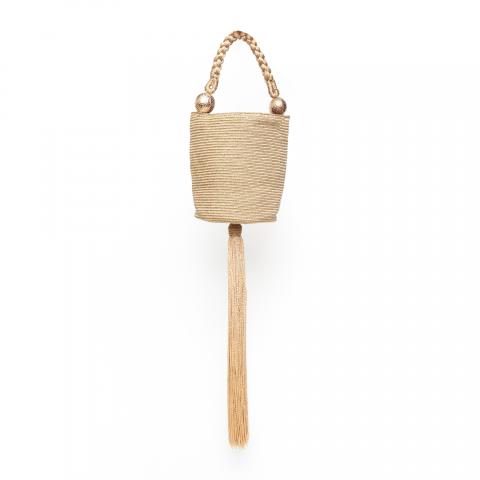 Bolso de tela de mano con asas estilo bambú para mujer. Al por mayor B2B