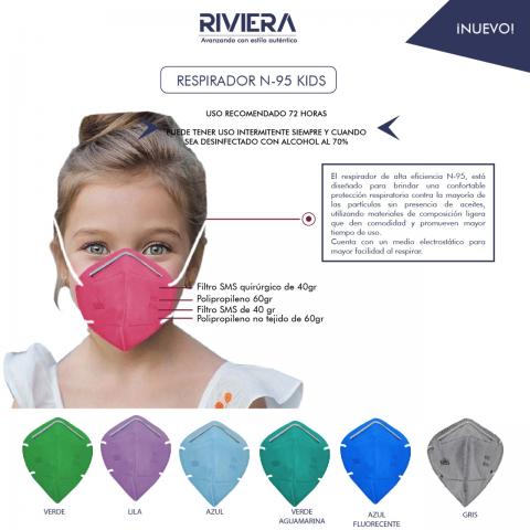 N95 face mask without valve for children Image