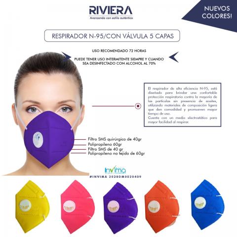 N95 face mask with valve Image