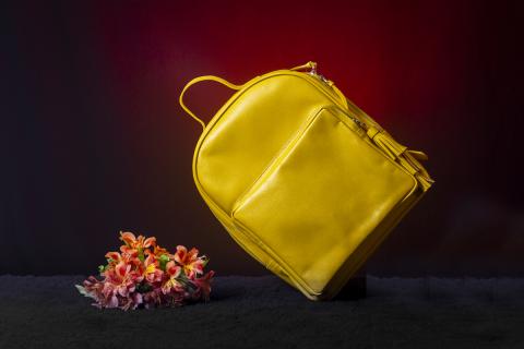 Woman Backpack Electric Yellow Image