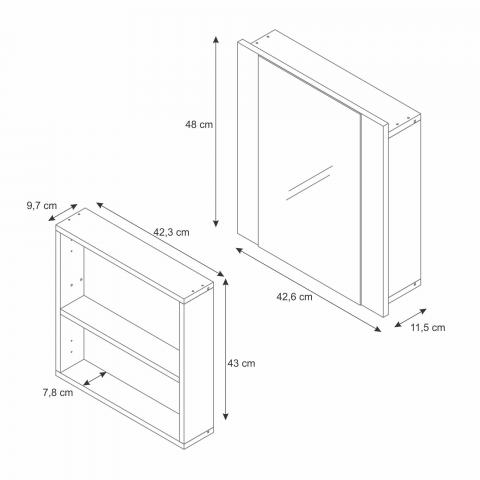 BATHROOM CABINET WITH MIRROR Image