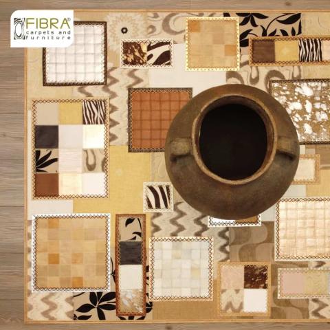 100% handmade leather and textile mat Image