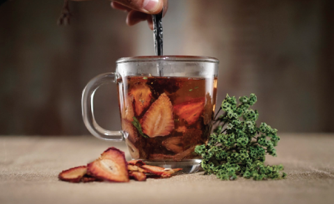 Red fruits Infusions Presentation. Image