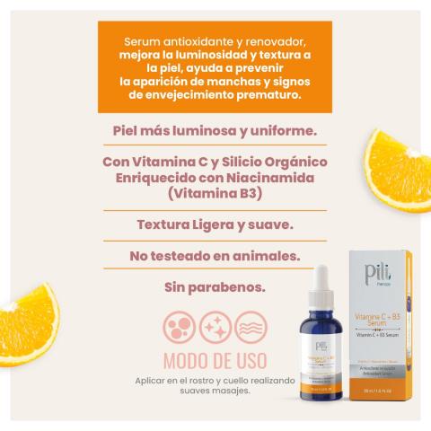 Pili Vitamin C + B3 Serum 1 Fl Oz Image