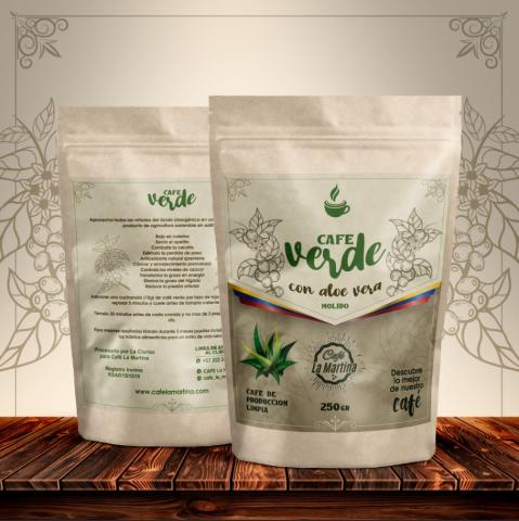 green coffee grind from aloe vera Image