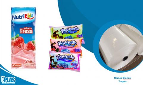 7 layers LDPE Flexible film for packaging yoghurt and pasteurized milk Image