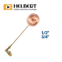 Brass float valve  whit male thread and copper ball Image