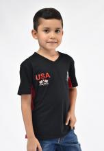 Black racing t-shirt for boys Image