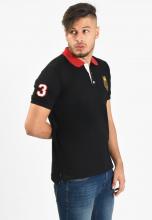 Roma black polo shirt for men Image