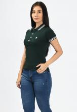 Pine green Dallas polo shirt for women Image