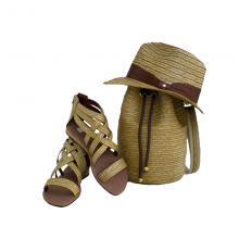 Handmade Combo Hat + Handbag + Sandals Image