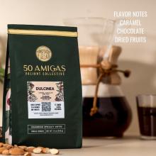 50 Amigas Coffee - Dulcinea Edition, 12 Oz | Arabica, Whole Bean Coffee, Medium Roast, Direct Trade Women Farmers, Single Origin Image