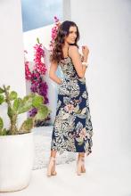 slit front maxi dress with boleros Image