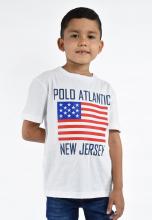 White new jersey t-shirt for boys Image